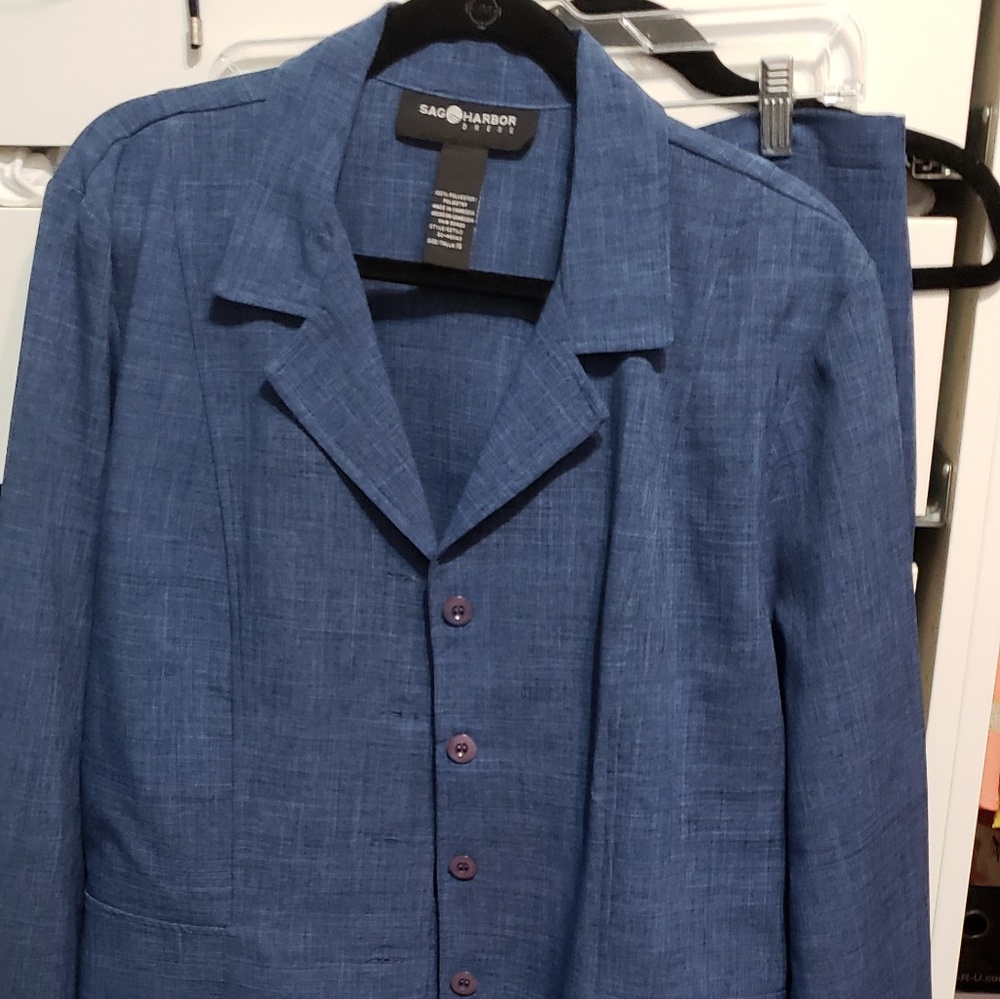 Sag Harbor Pant Suit 16 Blue Navy